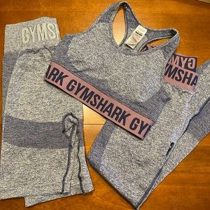 3 Navy Flex Gymshark pieces (MEDIUM)
